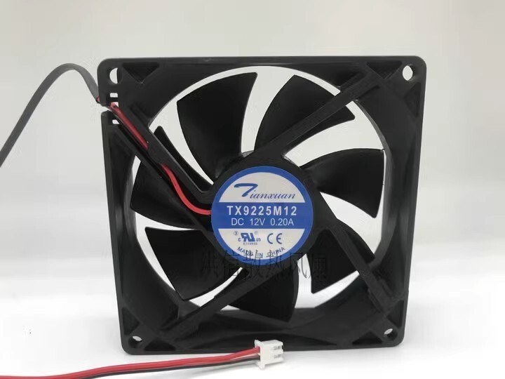 1PCS Tianxuan TX9225M12 9025 DC12V 0.20A 9CM 2-Pin Power Supply Cooling Fan