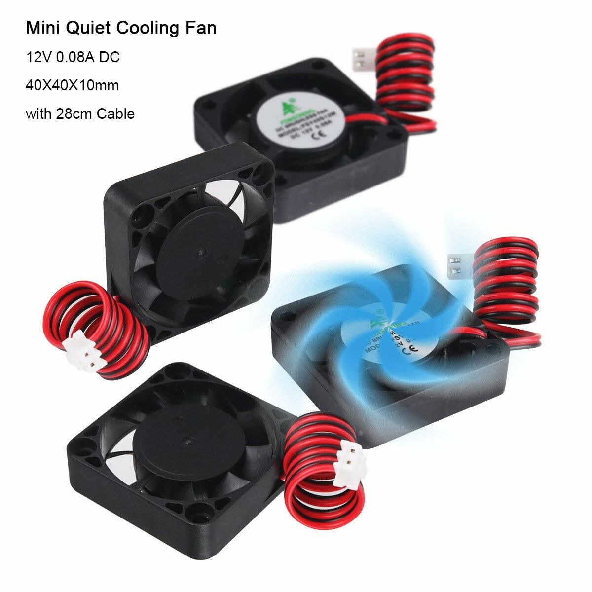 4X DC 12V Quiet Cooling Fan Heatsink Fan for Desktop PC Computer Case 40X40X10mm