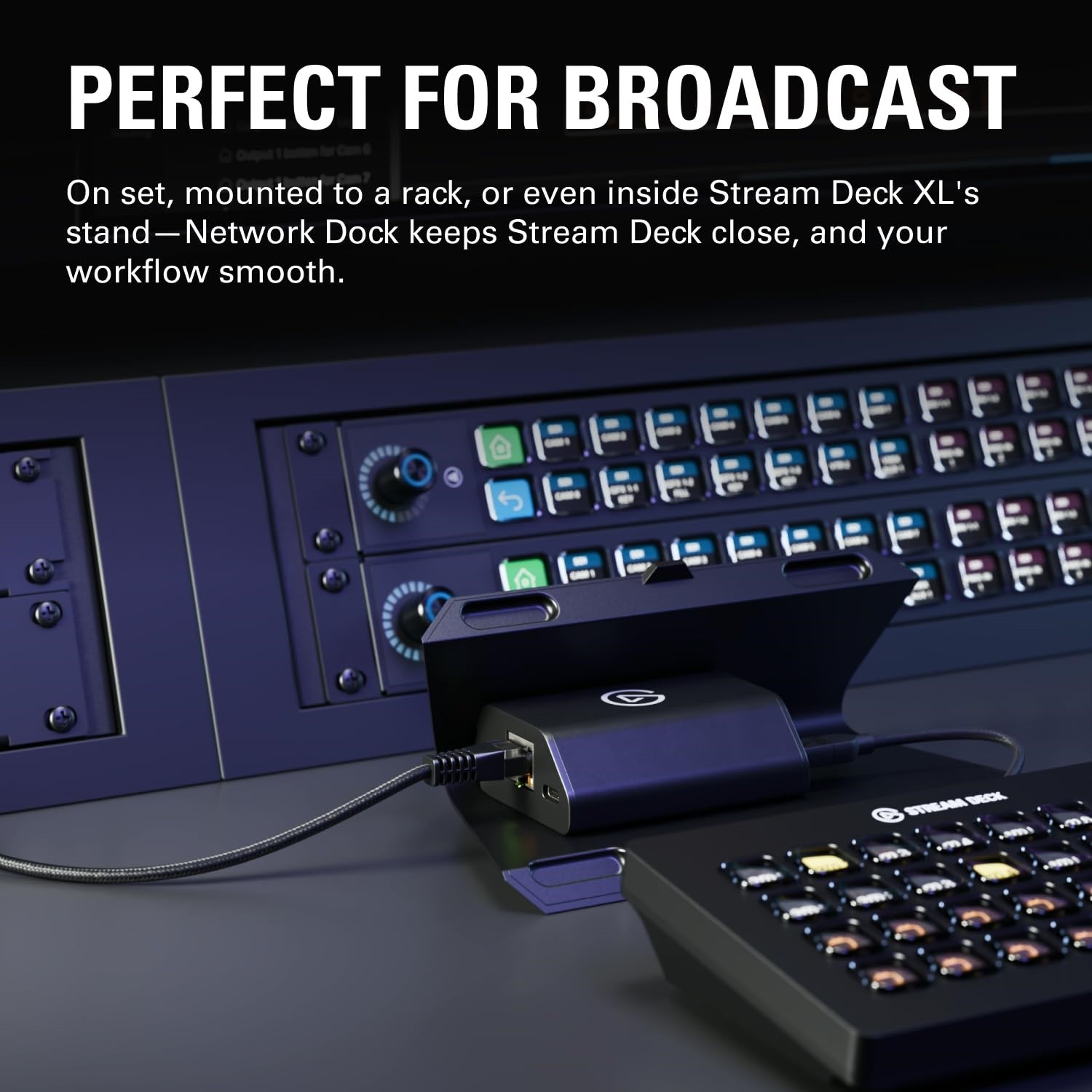 Elgato Network Dock for Stream Deck ? Wired Ethernet Adapter, PoE or USB Powered