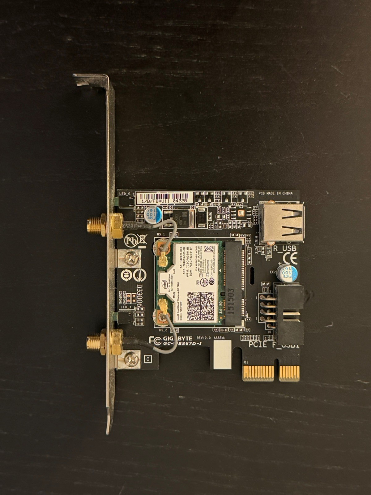 Gigabyte GC-WB867D-I PCIE Wireless Card