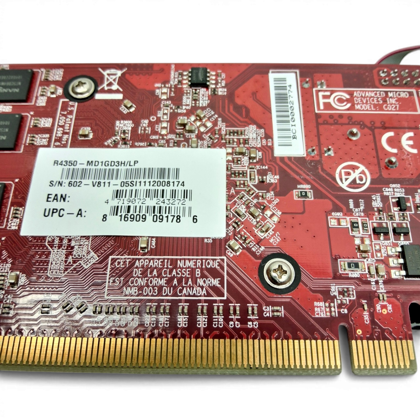 MSI Radeon HD 4350 1GB DDR3 Low Profile Graphics Card HDMI DVI VGA R4350 MD1GD3H