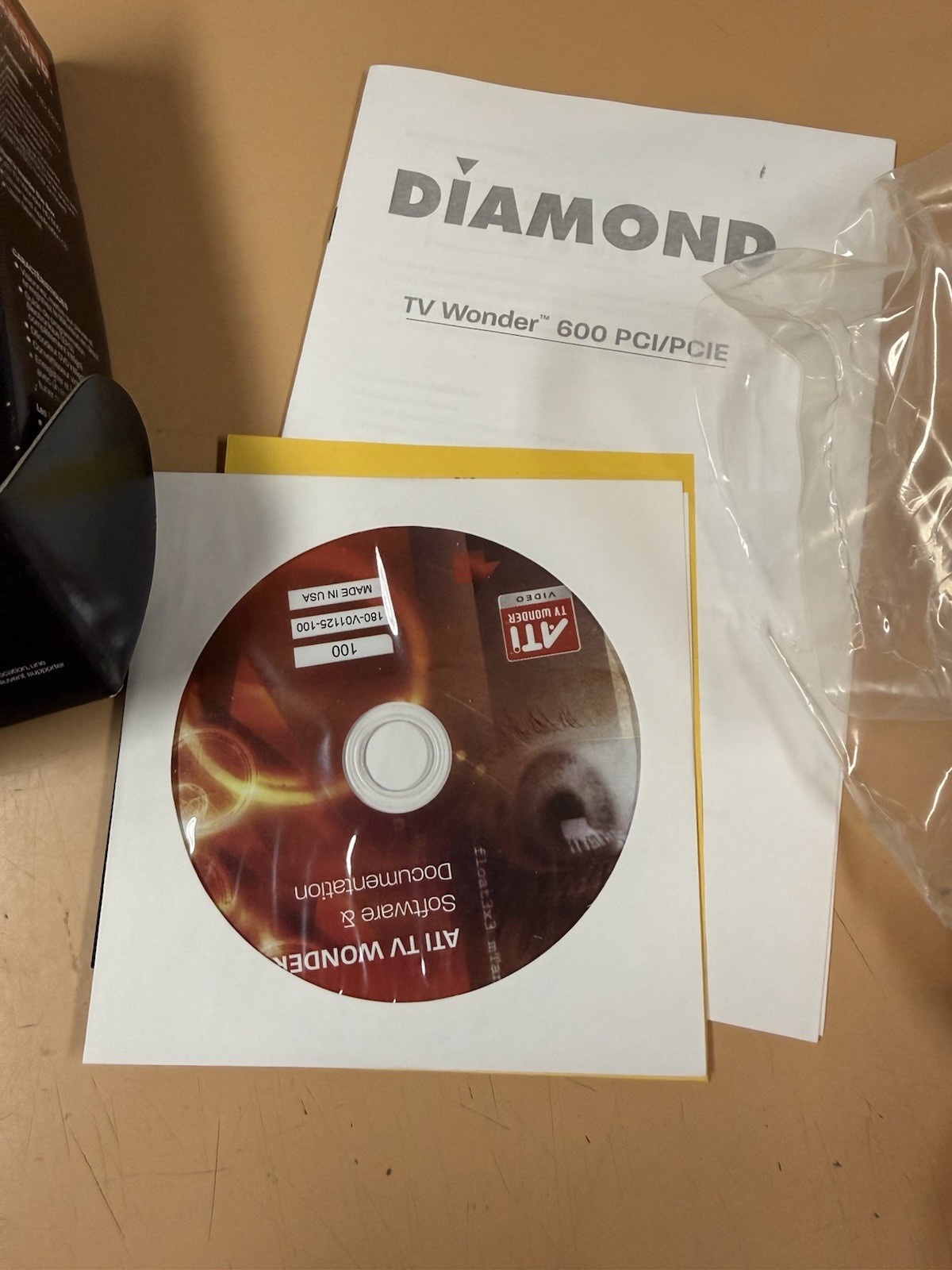 Diamond ATI Wonder HD 600 box TAPQ-H702F 706B0513 CD PCI/PCIE