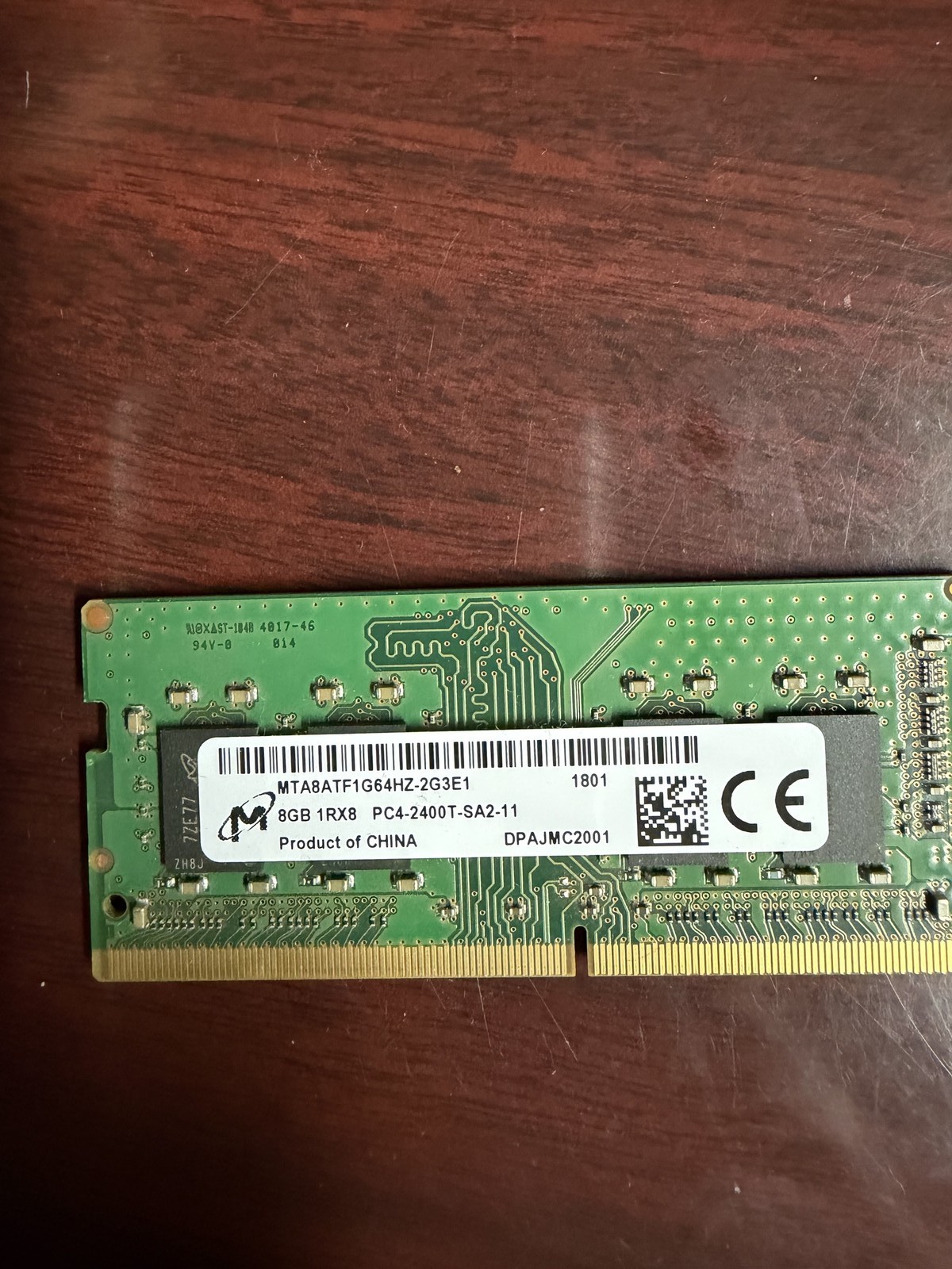 Crucial 8GB DDR4 2400MHz SODIMM Laptop RAM Memory MTA8ATF1G64HZ-2G3E1