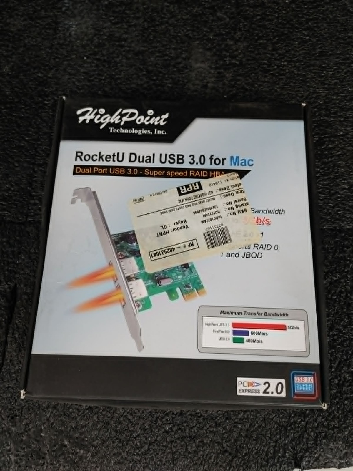HighPoint RocketU RU1022A Dual USB 3.0 for MAC