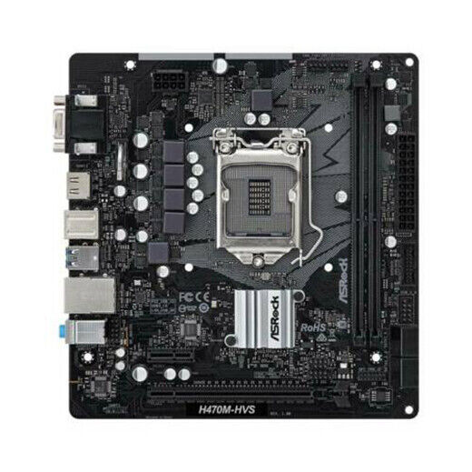 ASROCK H470M-HVS Motherboard Intel H470 LGA1200 2xDDR4 Micro ATX HDMI USB2.0