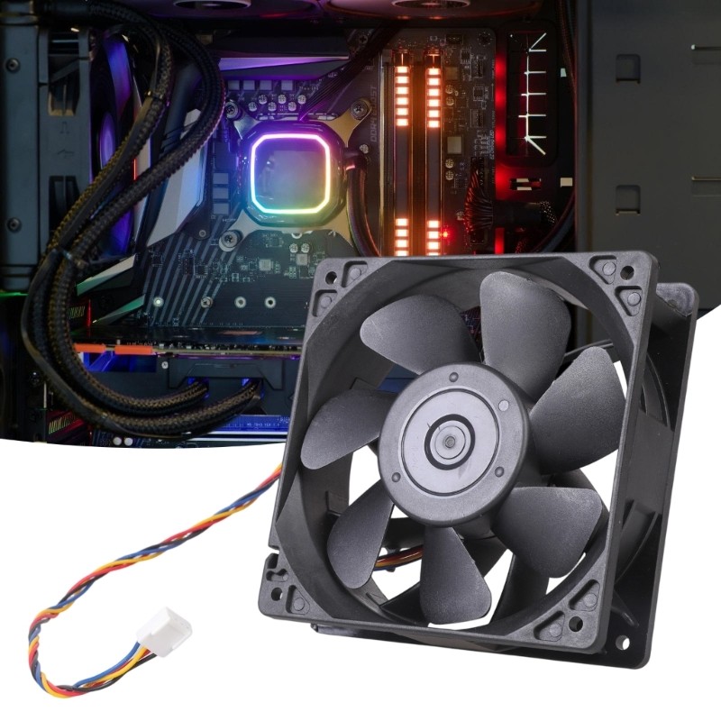 High Airflow 120mm Cooling Fan 12V 2.7A for Workstation and Server Applications