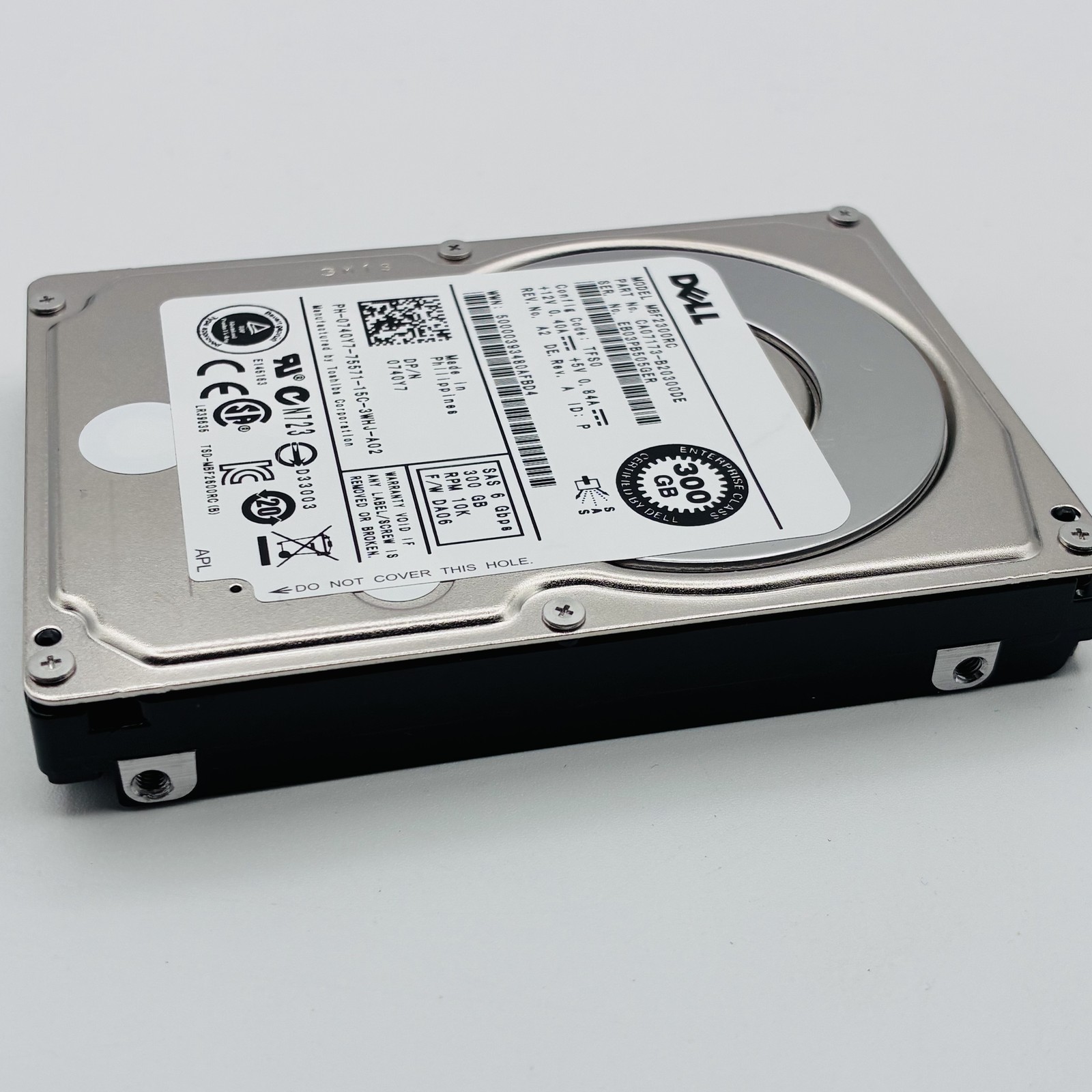 Dell MBF2300RC 300GB SAS 6Gbps 10K RPM 2.5″ Hard Drive CA07173-B20300DE UNTESTED