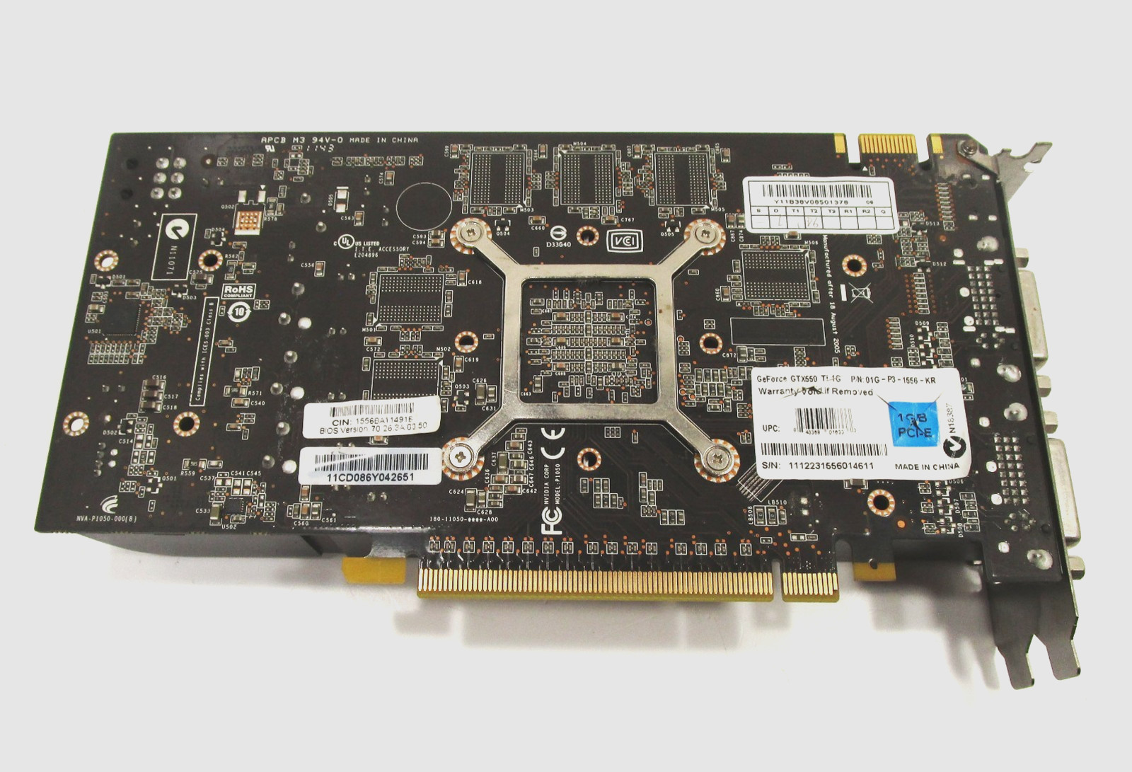 EVGA GeForce GTX 550 Ti 1GB GDDR5 PCIe Graphics Card 01G-P3-1556-KR