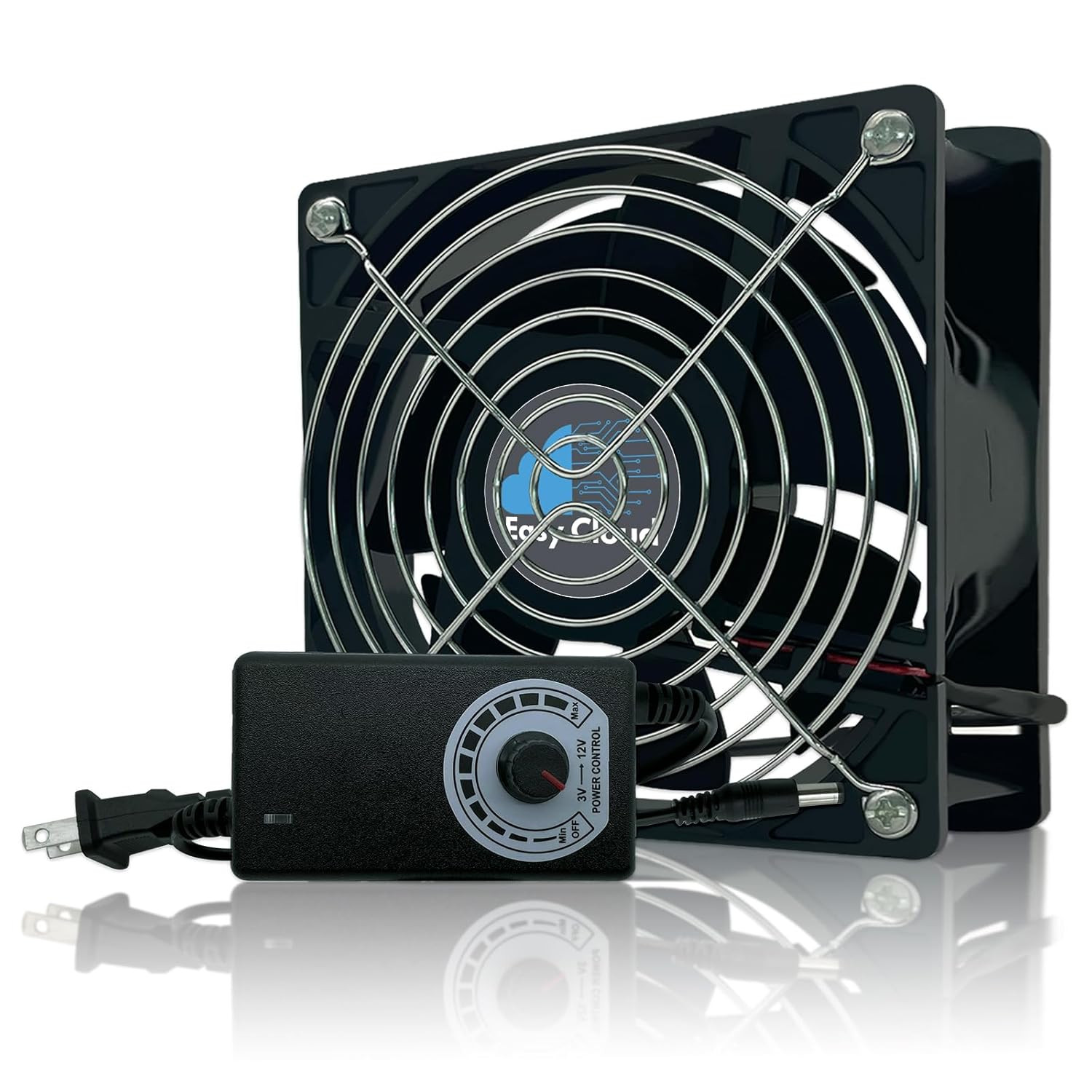 Axial Muffin Fan 120V 220V 110V with Variable Speed Controller, Computer Fan wit