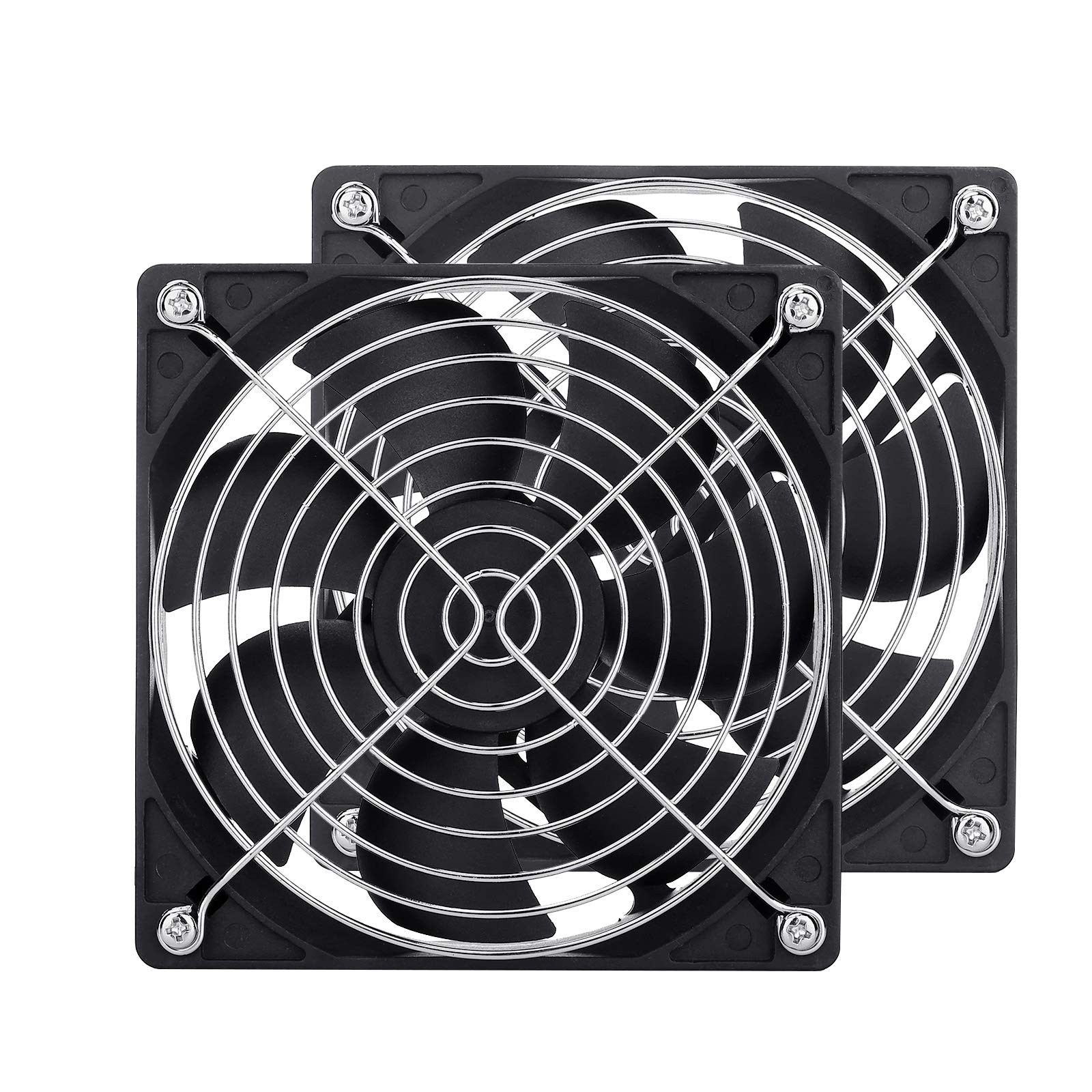 2-Pack 120mm Fan DC 12V Computer x120mm x 120x120x25mm