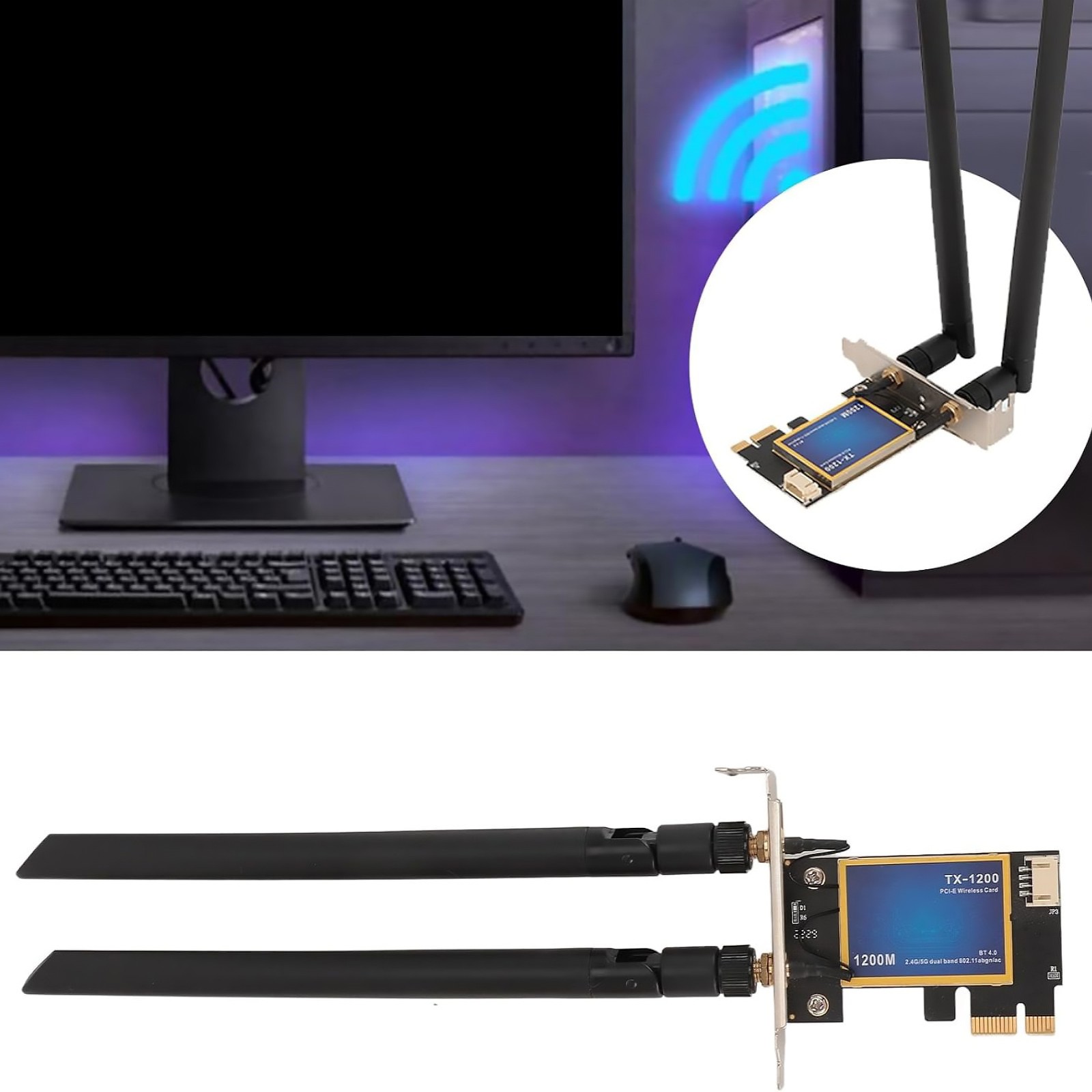 Wireless Network Bluetooth 4.0 Card With 2.4g And 5g Bands To Choose From