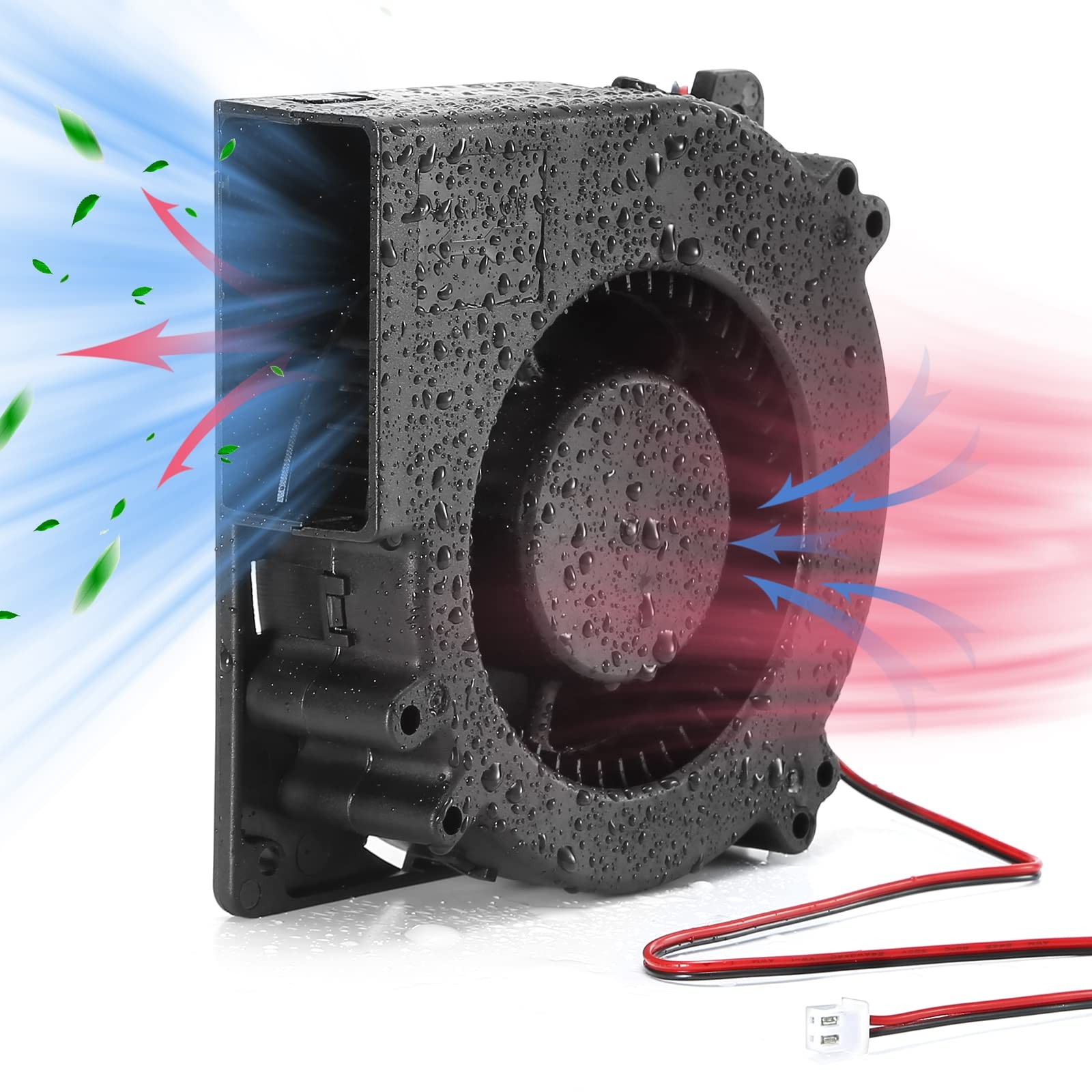 12V DC Blower Fan 120x32mm (4.72″) Brushless Exhaust High Airflow 3000RPM -2-Pin