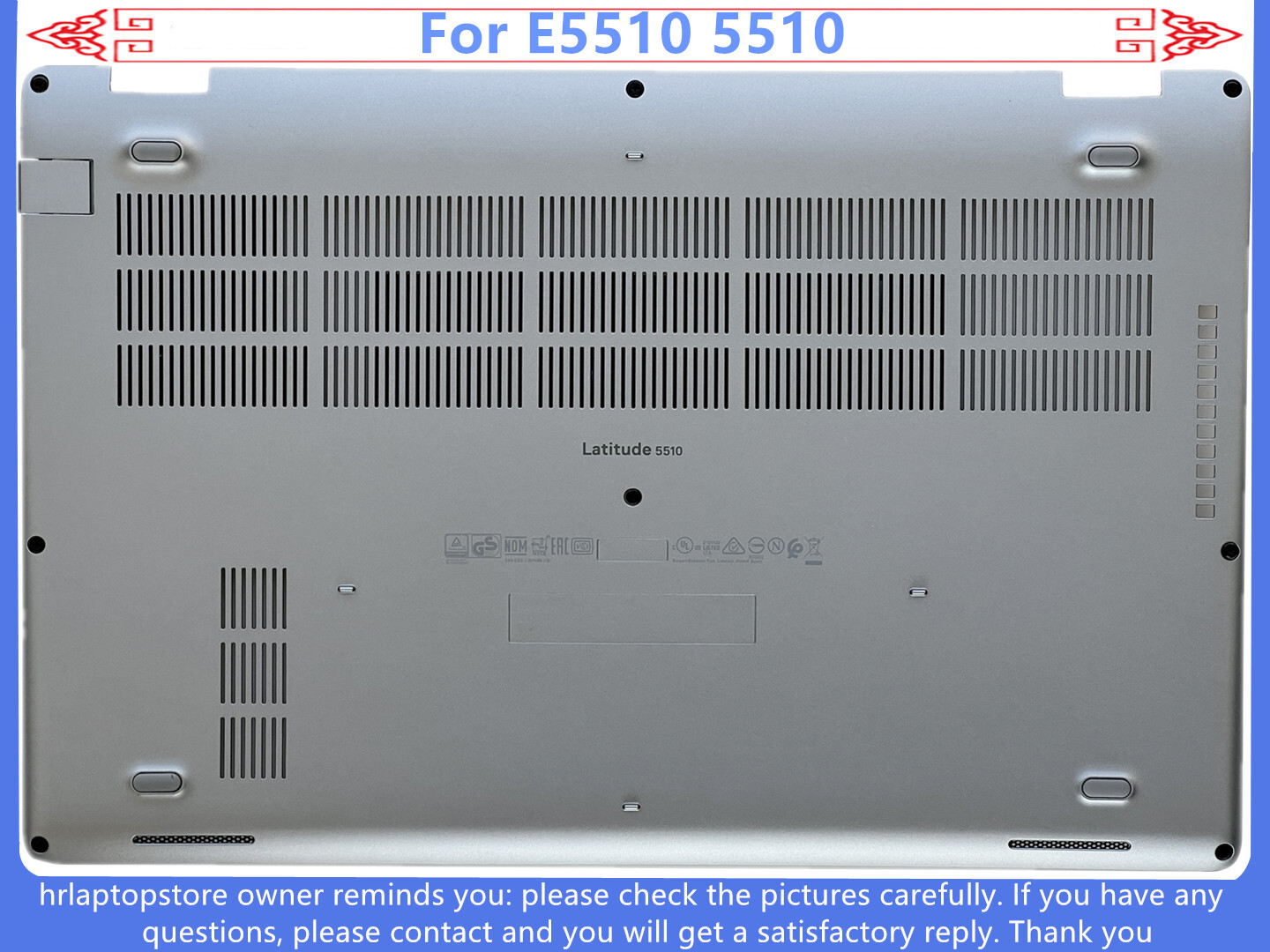 New 01DM7Y 1DM7Y For DELL Latitude 5510 E5510 Lower Bottom Base Cover Case Shell