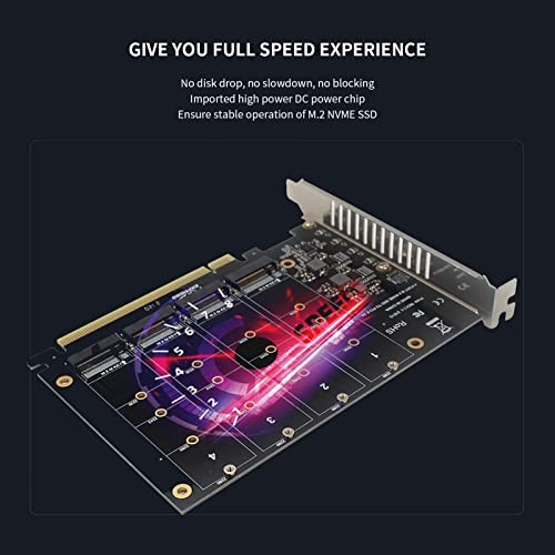 4 Port NVMe to PCIe Host Controller Expansion Card, M.2 NVME to PCIe X16 ph44