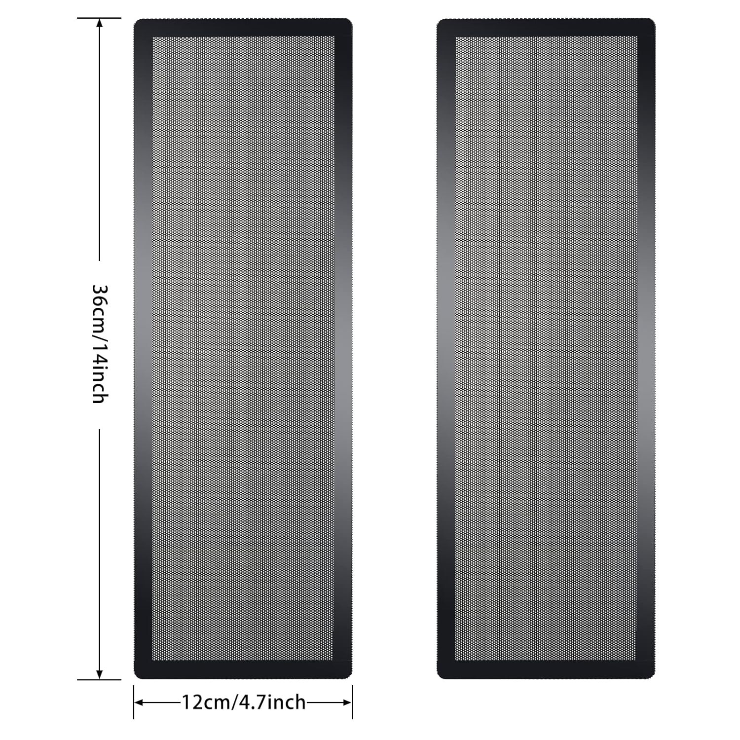 360Mm X 120Mm PC Case Dust Mesh Filter [2 Pack], Magnetic Frame Computer Fan Dus