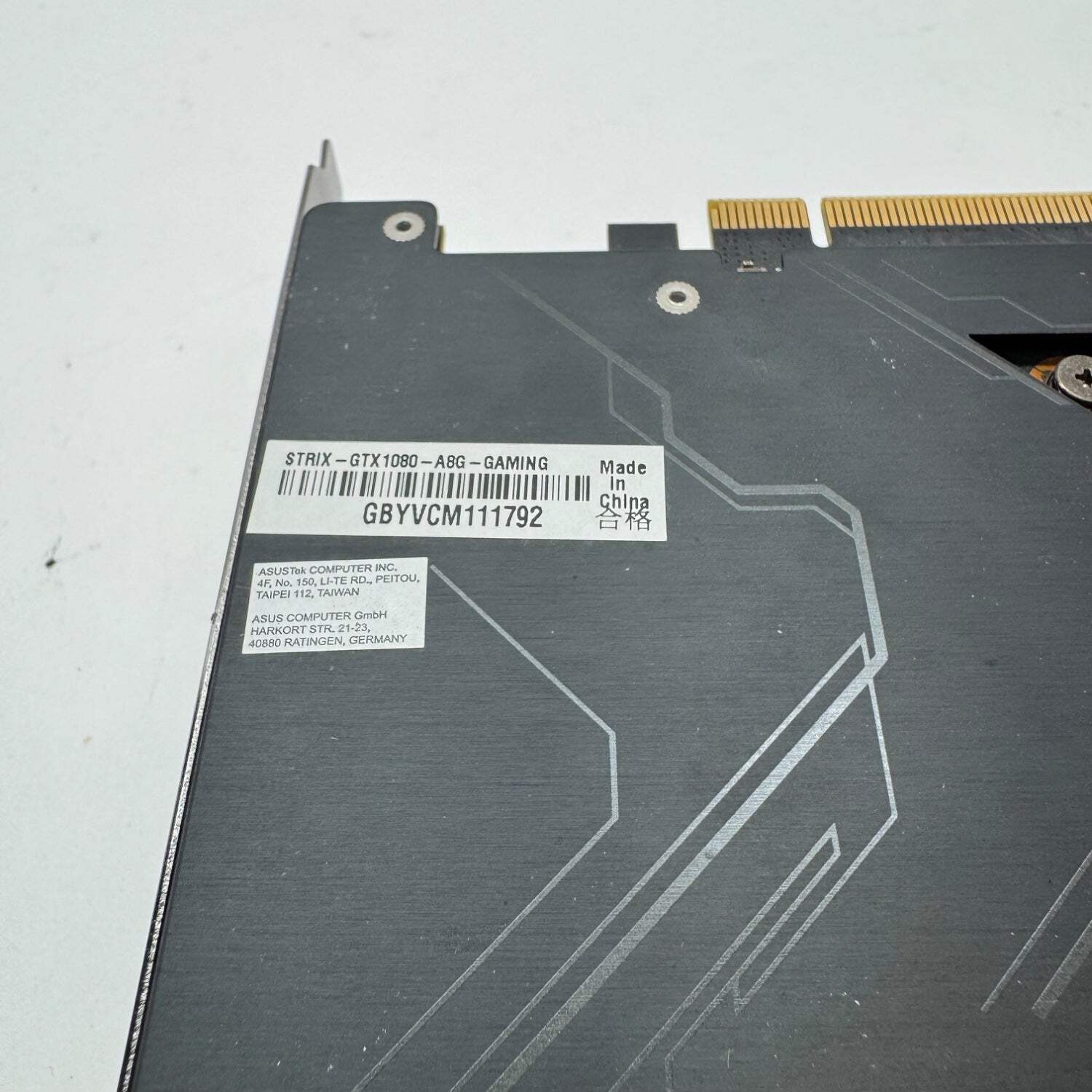 Asus GeForce GTX 1080 ROG Strix OC 8GB GDDR5X Graphics Card STRIX-GTX1080-A8G-GA
