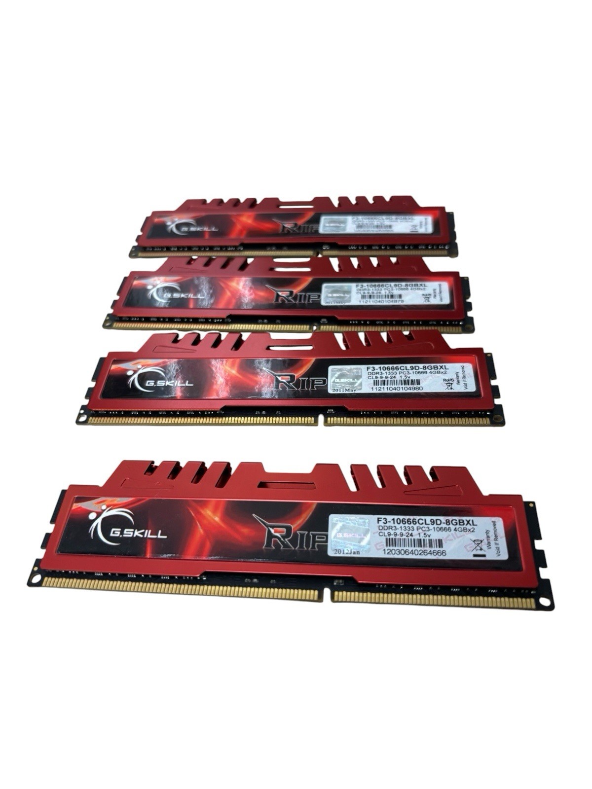 G. SKILL Ripjaws X 1GB (4x4GB) PC3-10600 DDR3 Computer Memory F3-10666CL9D-8GBXL