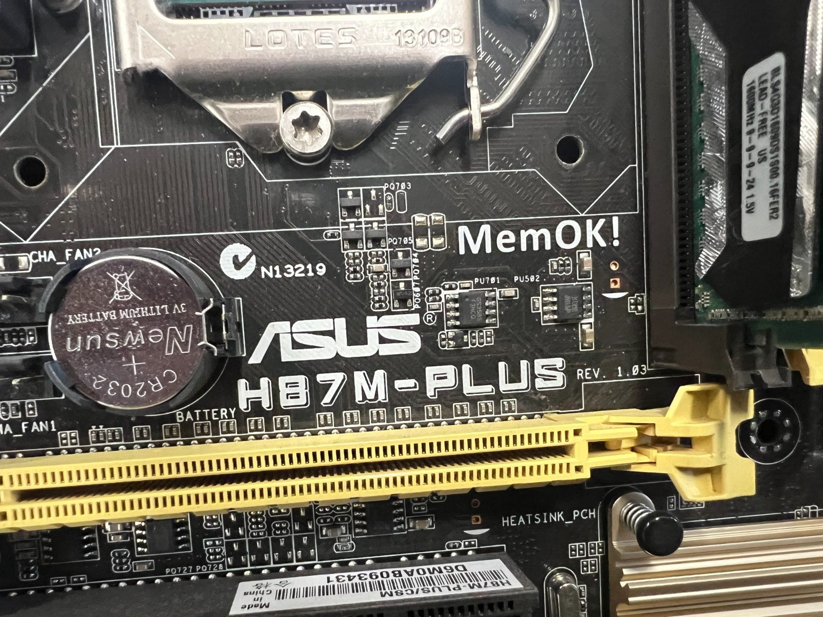 ASUS H87M-PLUS Motherboard i7-4770 3.50 GHz and 16 Gb Ram With I/O Plate