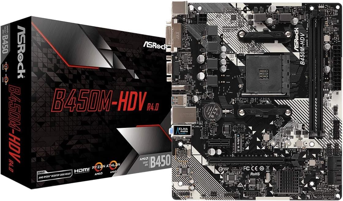 B450MHDV R4.0 AMD B450 AM4 Socket Ryzen 2000 5000 Processors DDR4 3200 64GB …