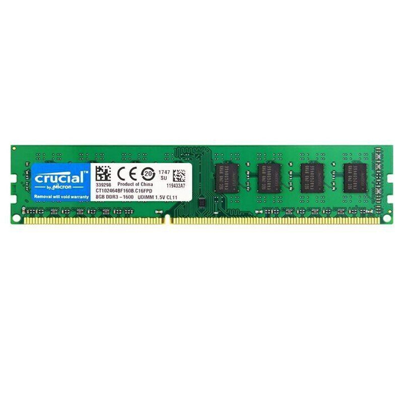Crucial DDR3 16GB (2X8GB) KIT 1600 MHz PC3-12800 DIMM 240-Pin Non-ECC Memory RAM