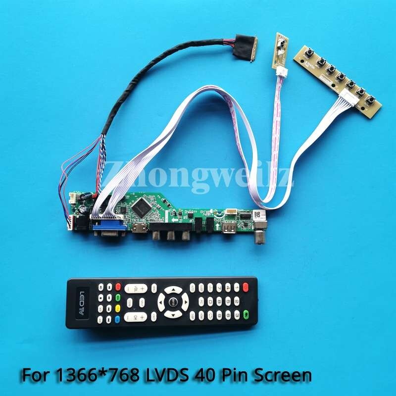 For N156BGE-L41/LA1/LB1 1366×768 40Pin LVDS VGA+HDMI+AV+USB LCD Driver Board Kit