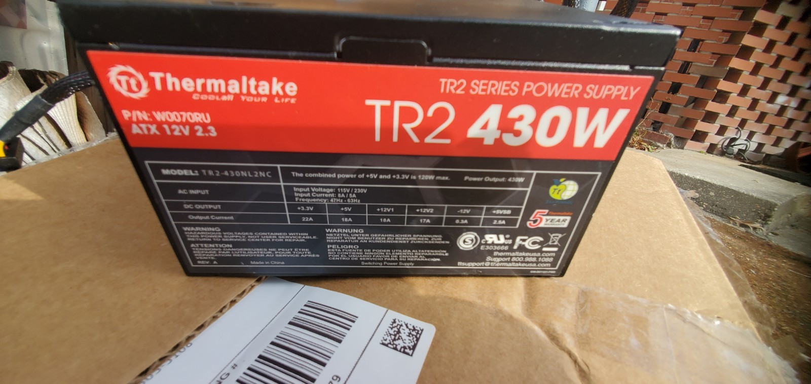 THERMALTAKE TR2 430W POWER SUPPLY