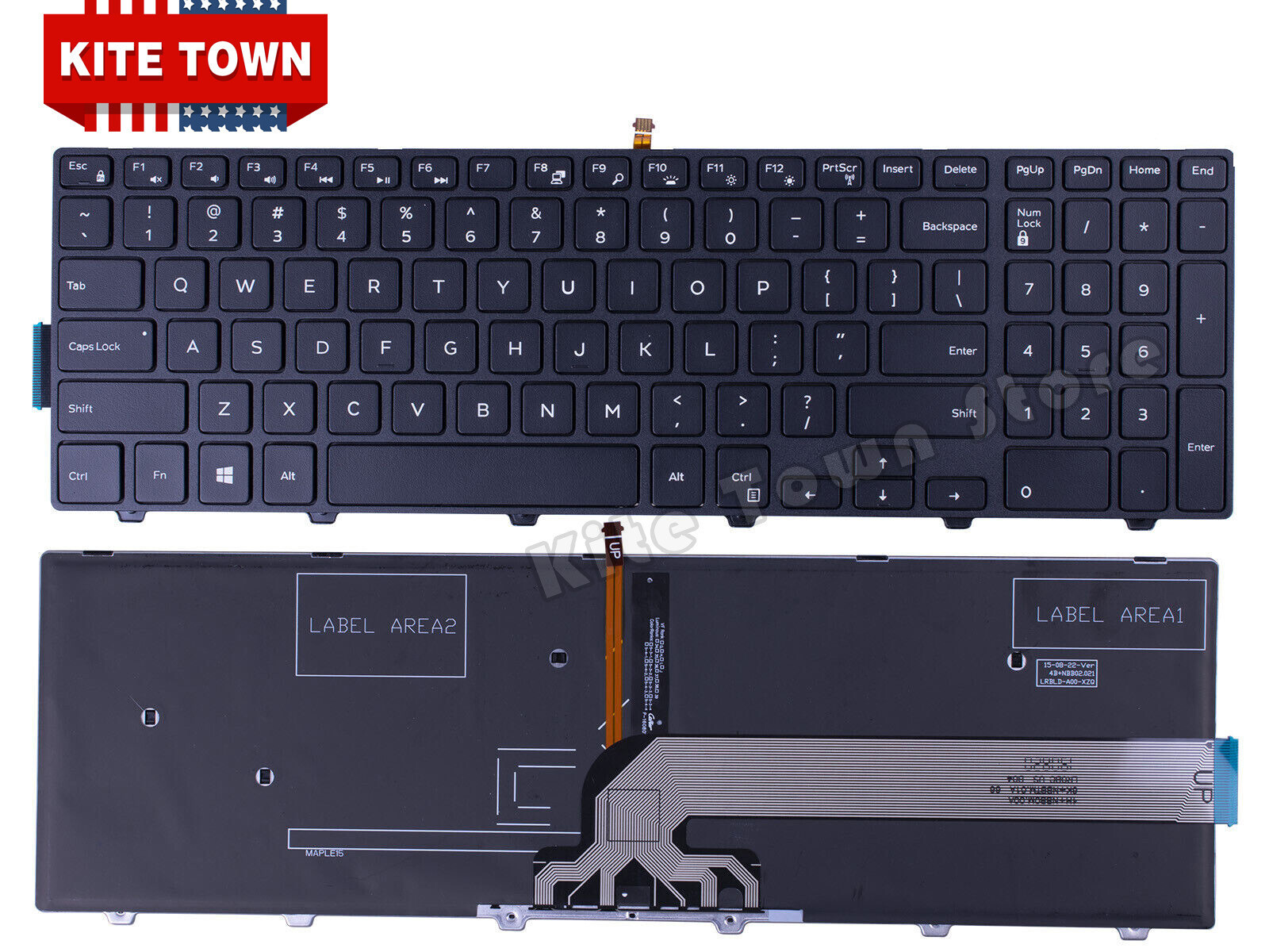 US Backlit Keyboard For Dell Inspiron 15 3541 3542 3552 5542 5548 17 5748 5759