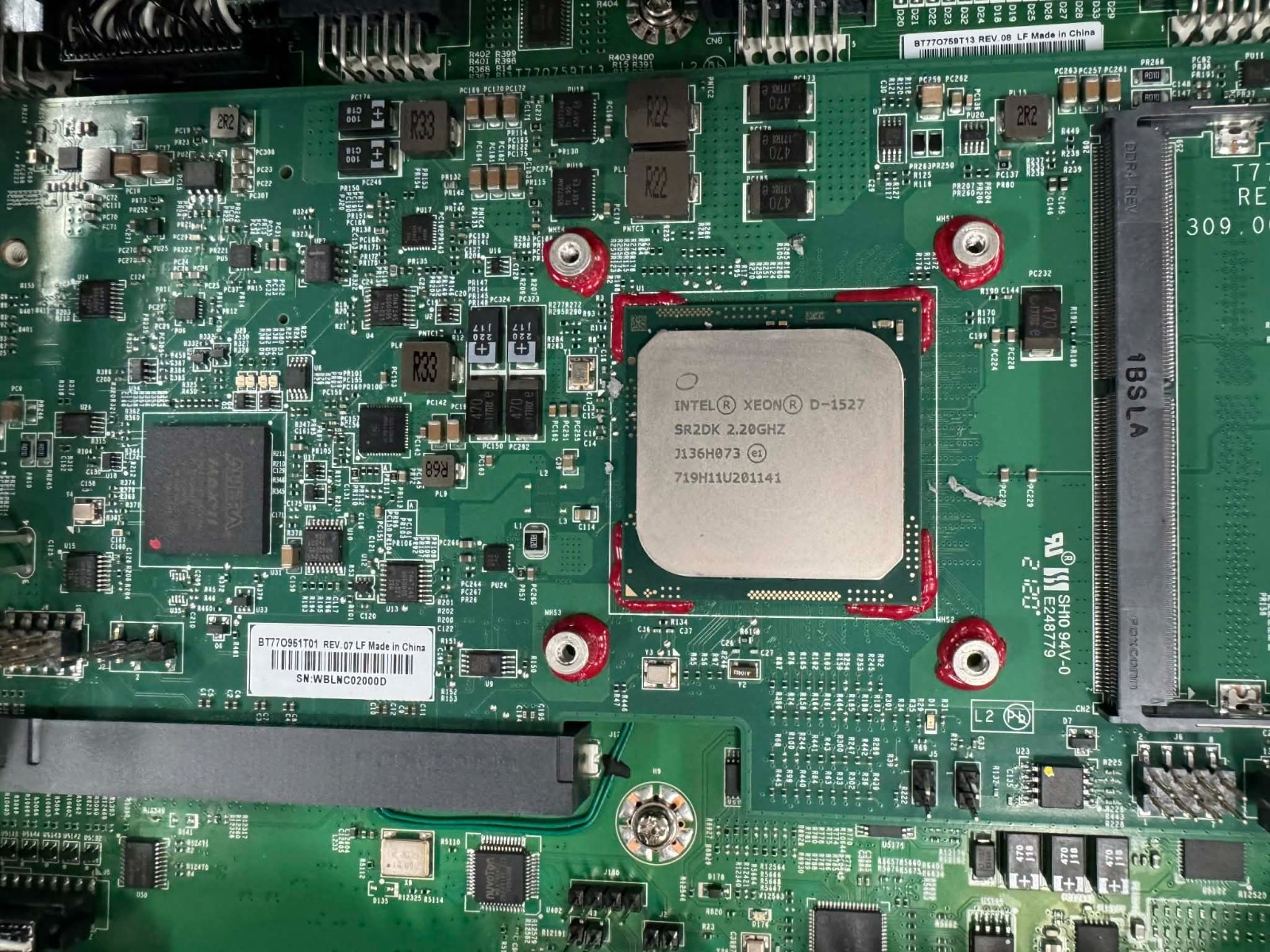 Intel Xeon D-1527 2.2GHZ CPU Processor FCBGA1667 Soldered System PCIe Board