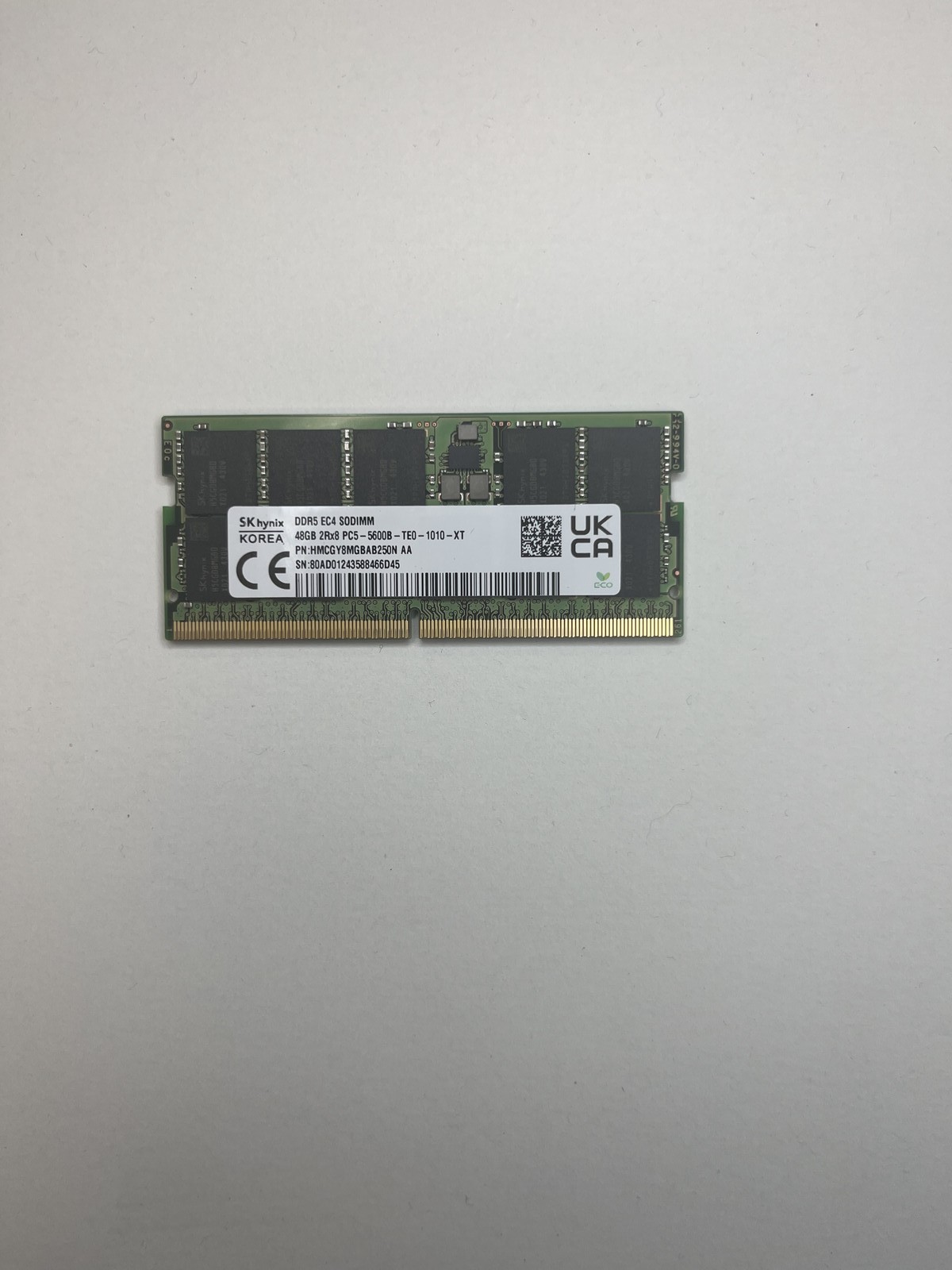 HMCGY8MGBAB250N – FXN SK Hynix 48GB DDR5 5600MHz PC5-44800 ECC Unbuffered SoDimm