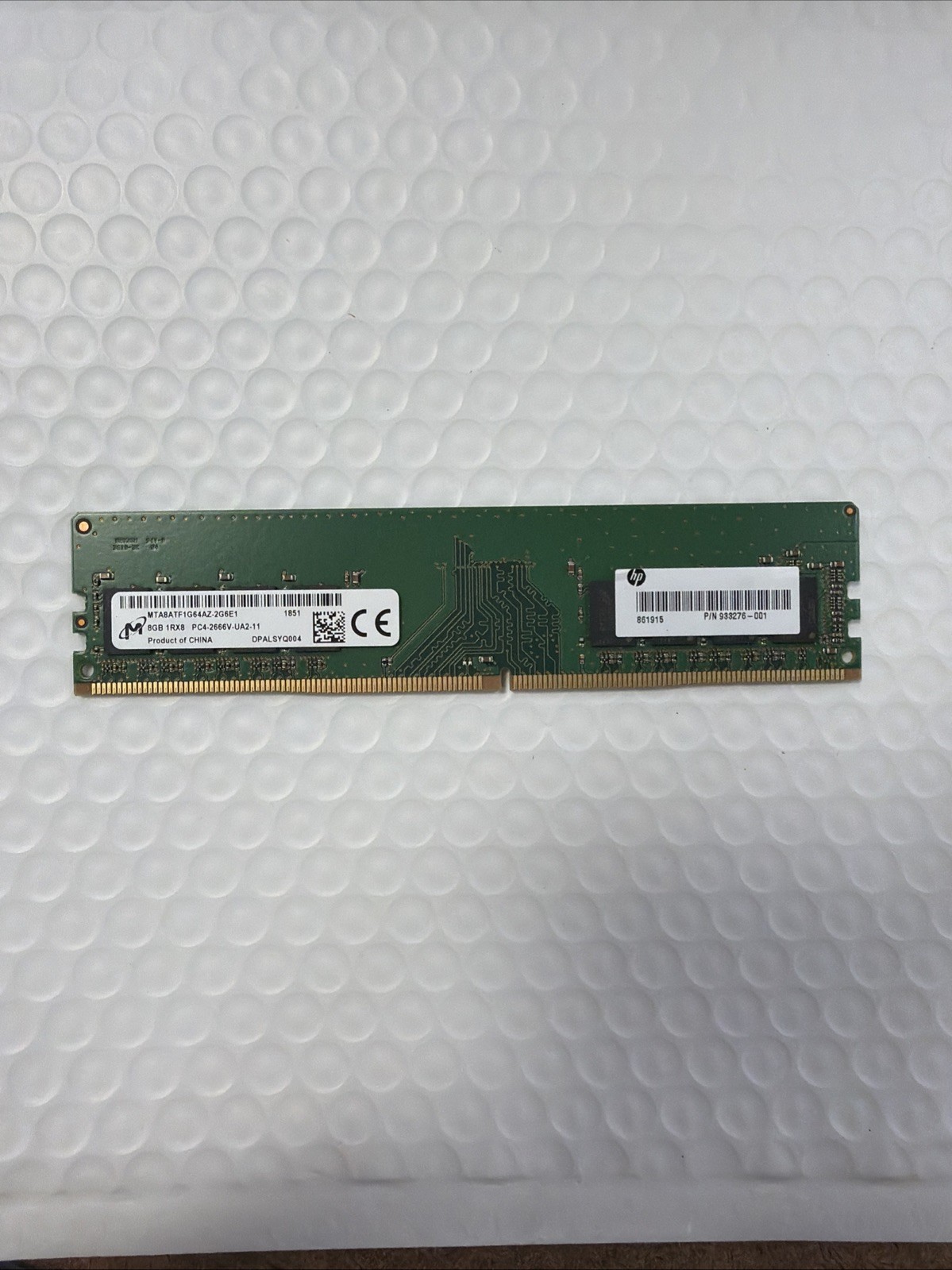 Micron 8GB 1Rx8 PC4-2666V Desktop RAM (MTA8ATF1G64AZ-2G6E1)