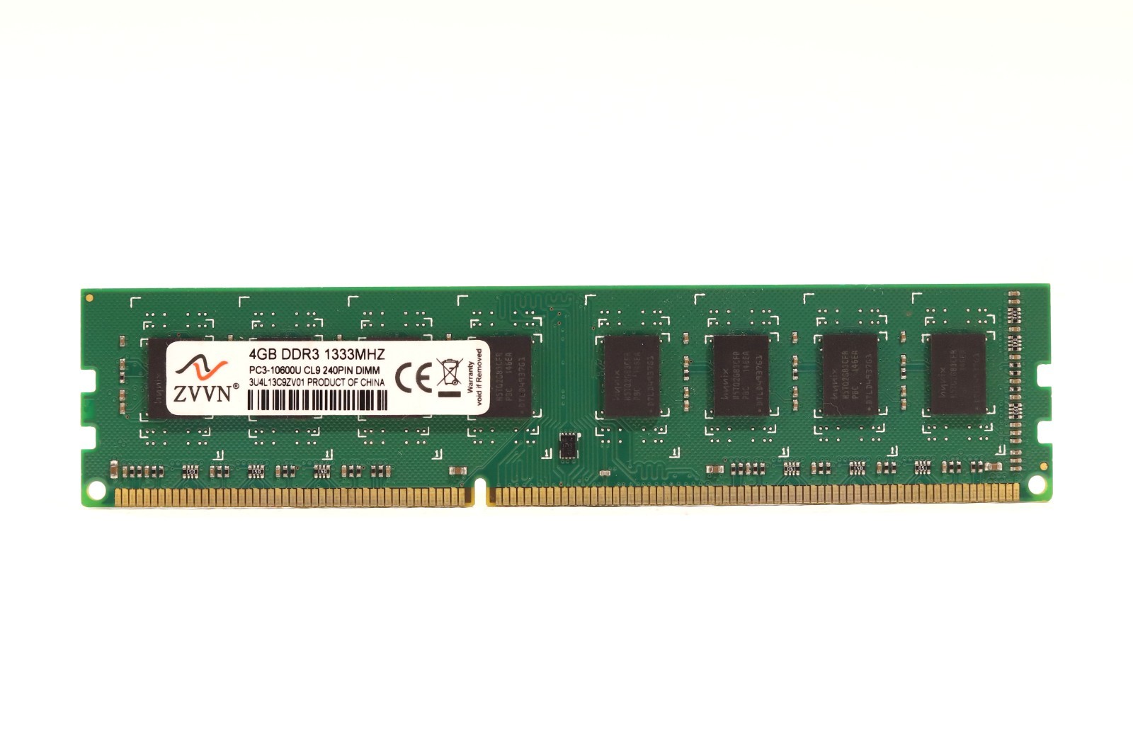 ZVVN 4GB 2Rx8 PC3-10600U DDR3-1333MHz Memory P/N: 3U4L13C9ZV01 Tested Working