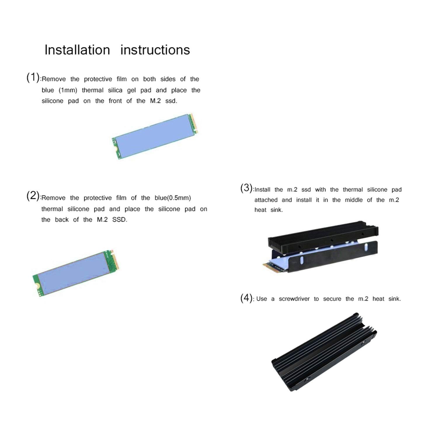 M.2 2280 SSD Cooler with Easy Clip Design for PS5 and Desktop PCs – 20°C Cooling