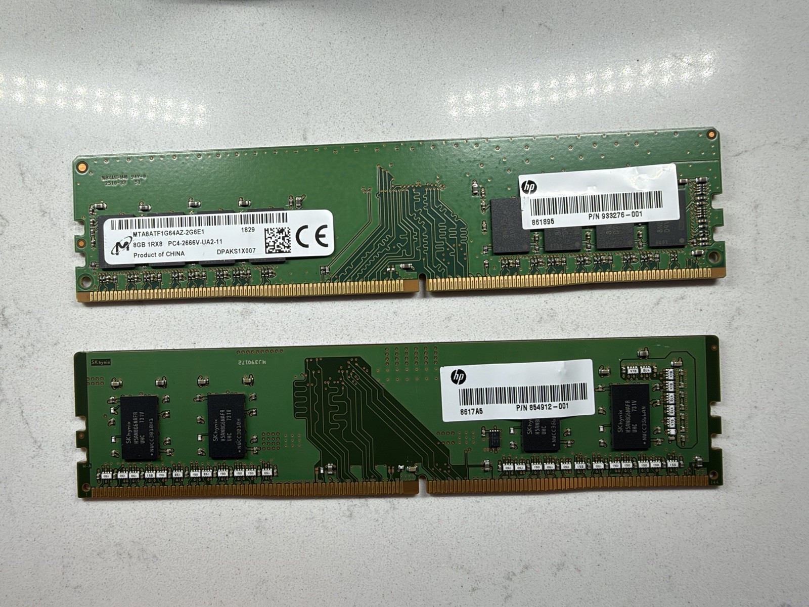 Mixed Lot 12GB (1x8GB & 1x4GB) DDR4 Desktop RAM – Micron & SK Hynix
