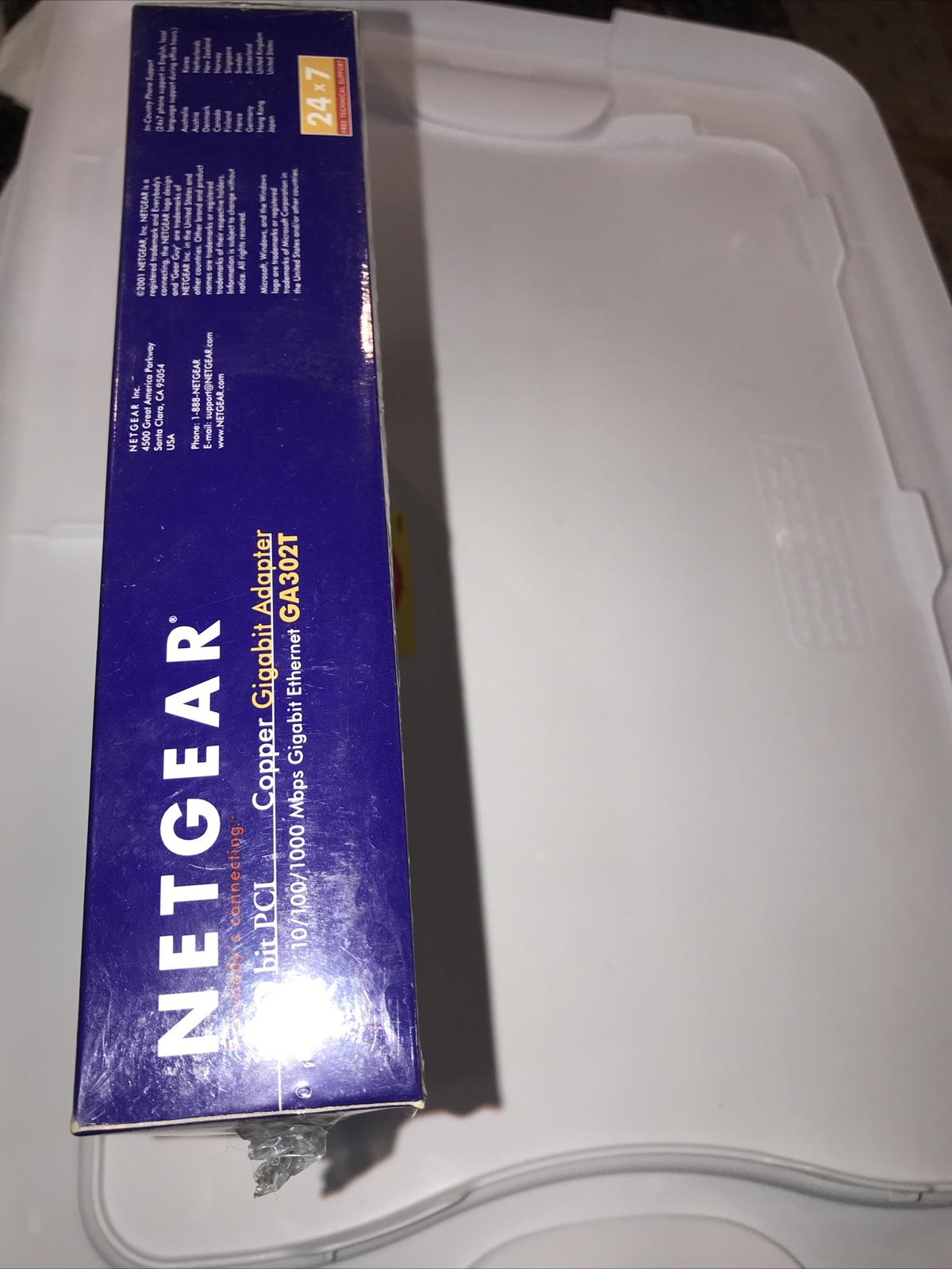 NEW Plastic Sealed Netgear GA302T PCI Copper Gigabit Adapter New In Box