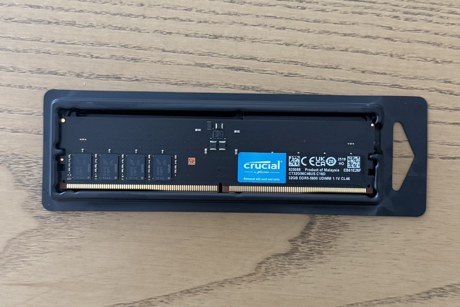 Crucial RAM 32GB DDR5 5600MHz (5200MHz or 4800MHz) Desktop Memory CT32G56C46U5