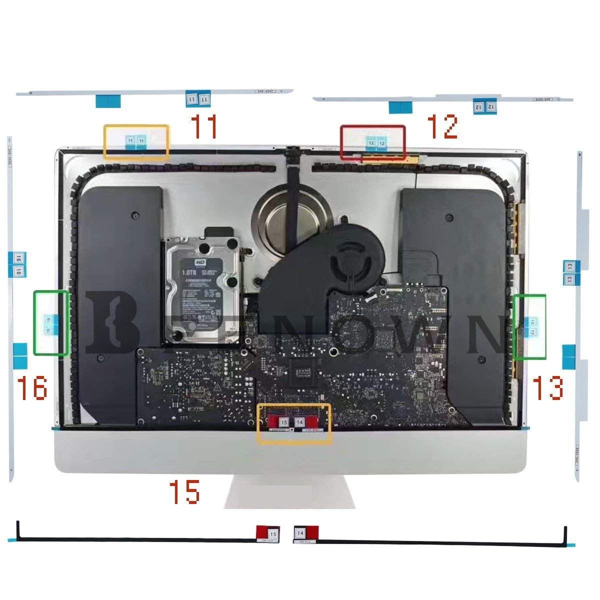 LCD Screen Adhesive Strip Stickers Tape 2012 2013 2014 2015 For iMac A1419 27″