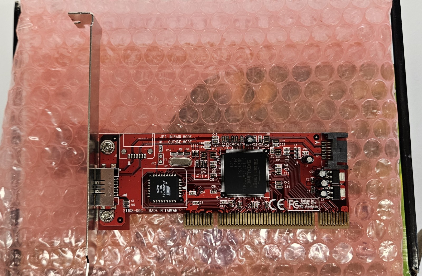 Serial ATA 1 + 1 Port PCI Host ST-108 Card