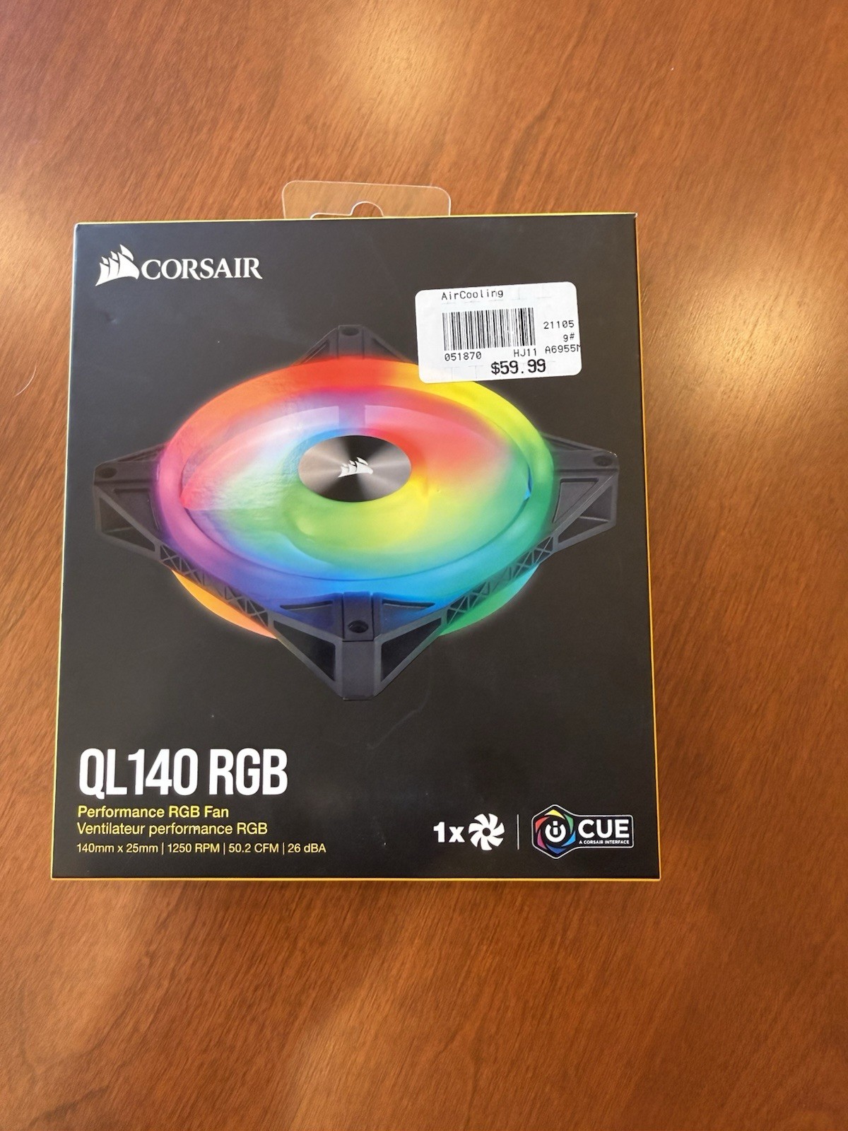 Corsair QL140 RGB 140mm PWM Performance RGB Fan iCUE CO-9050099-WW Sealed – BNIB