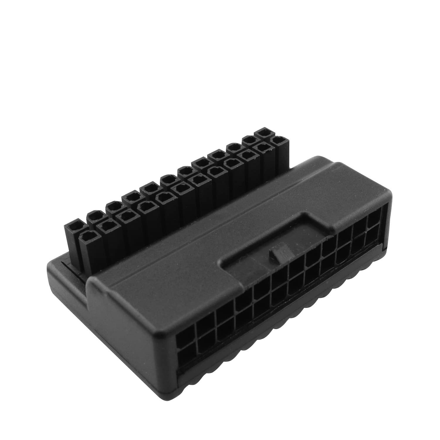 90 Degree ATX 24 Pin Male to Female Motherboard Power Supply Adapter