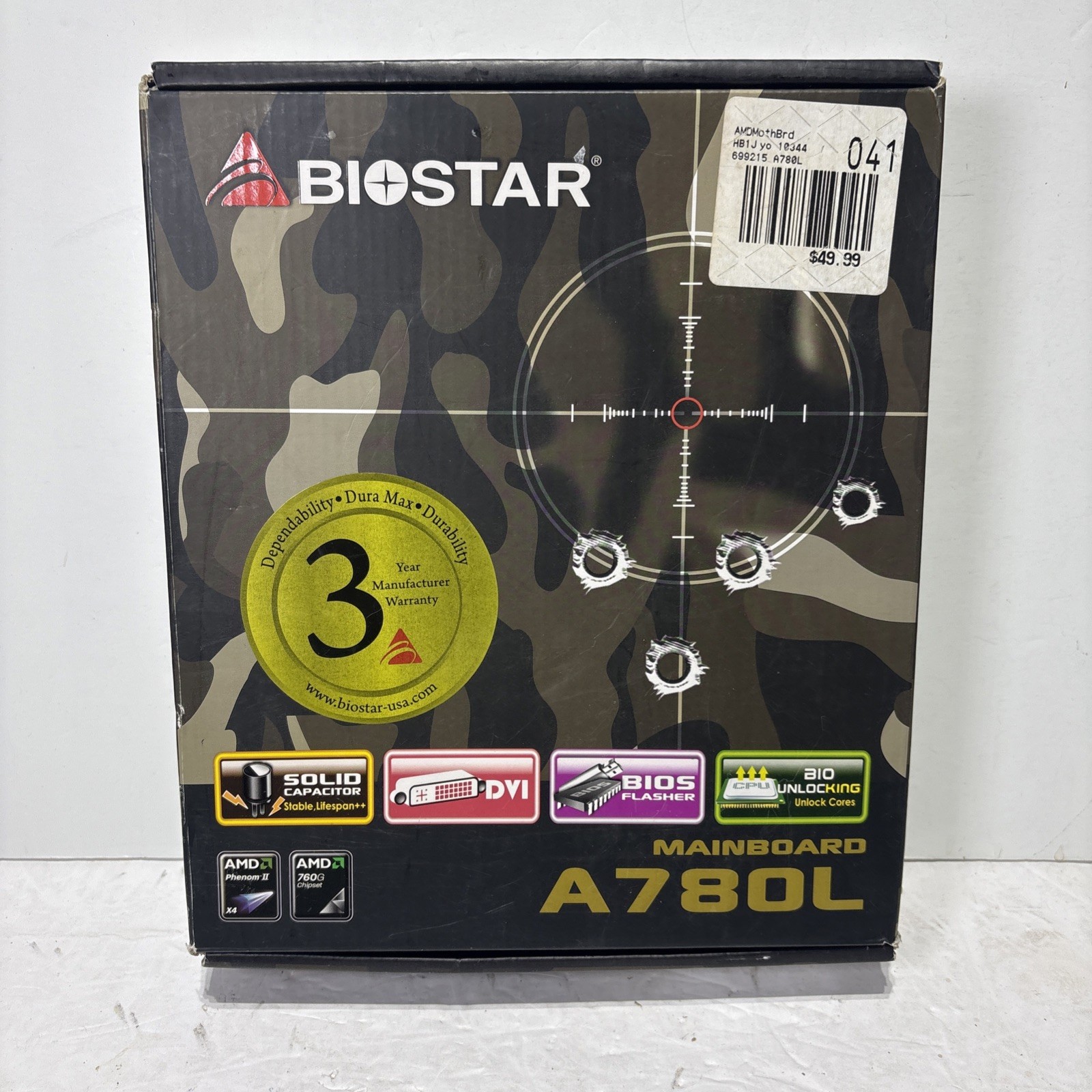Biostar A780L AM2+ mATX Motherboard For AMD Processor DDR2 “New Open Box”