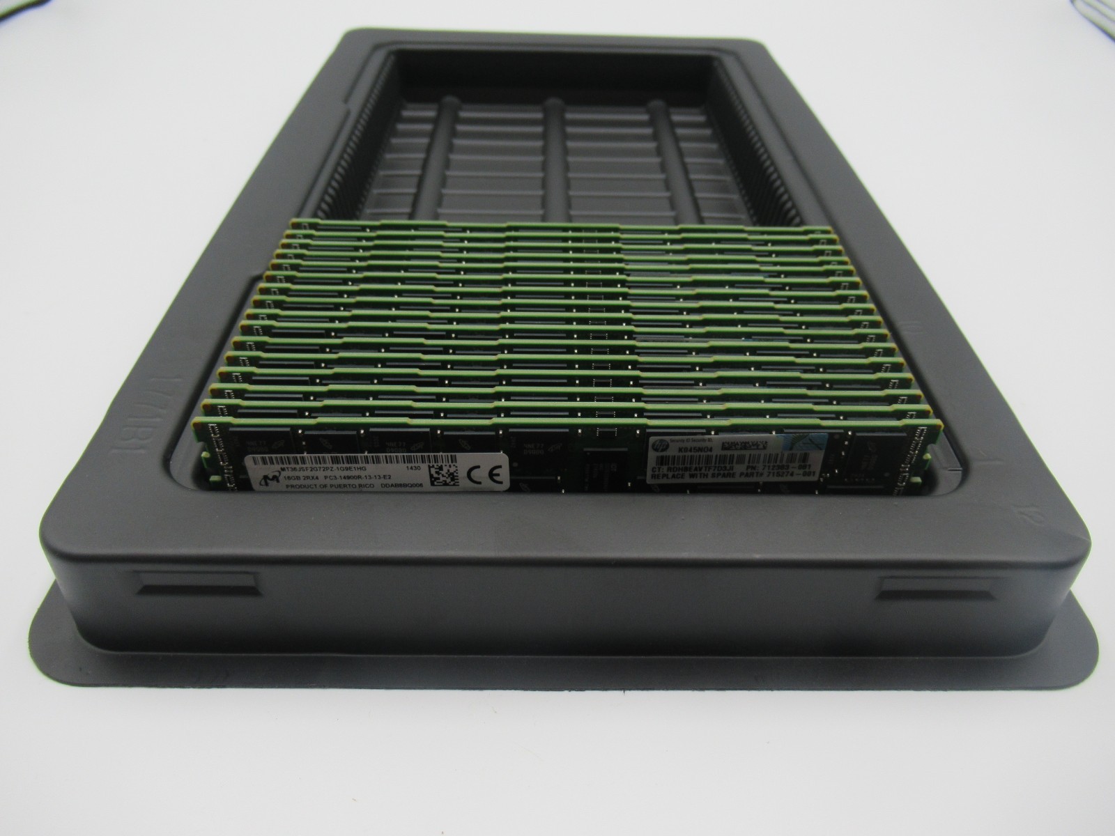 Lot of 16x16GB=256GB Micron MT36JSF2G72PZ-1G9E1HG 2Rx4 PC3-14900R DDR3 Memory