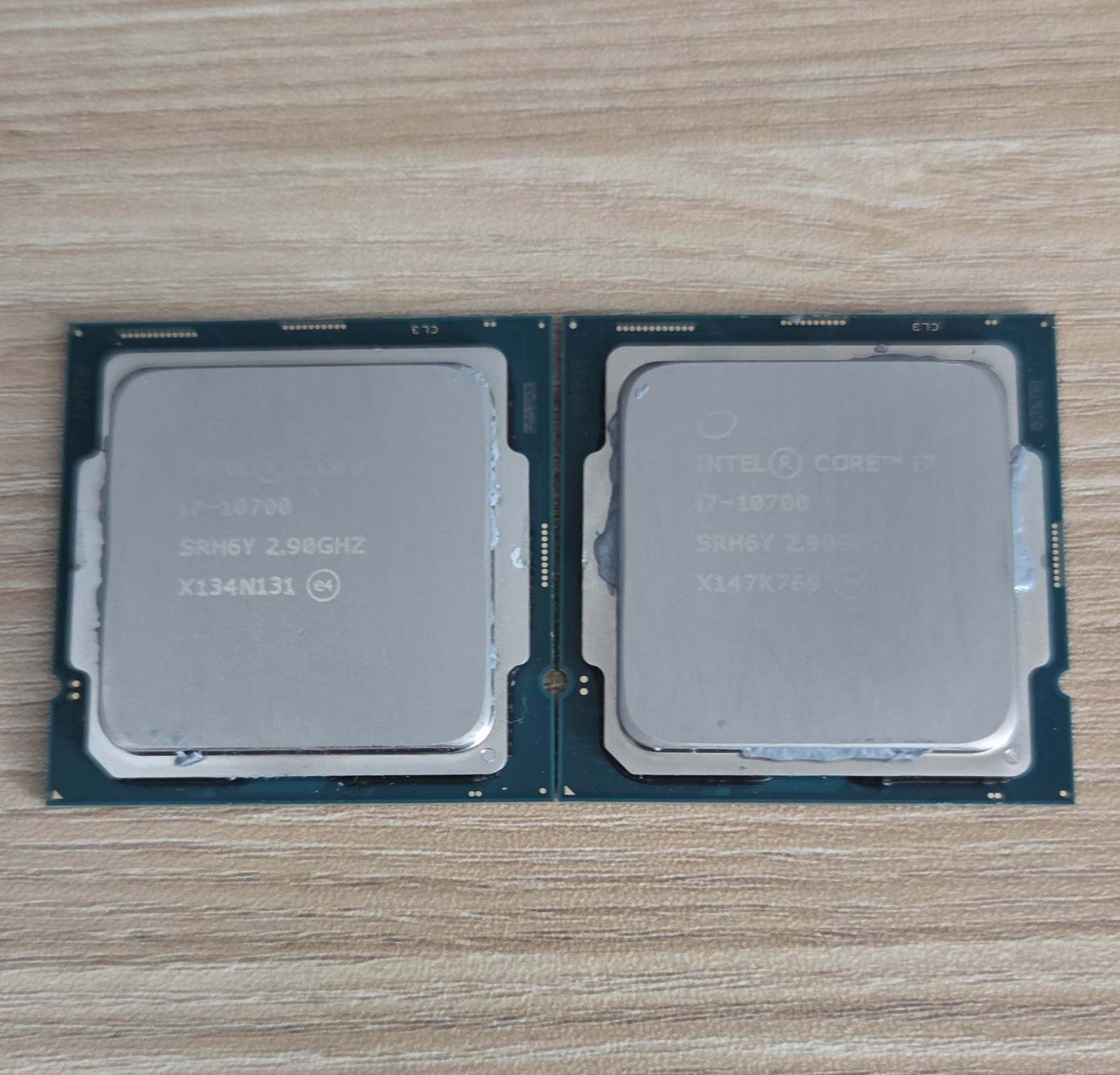 Lot Of 2 Intel Core i7-10700 2.90GHz 8-Core LGA1200 CPU SRH6Y