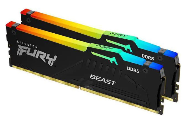 Kingston FURY Beast DDR5 16GB (2x8gb) 6000MHz UDIMM CL40 RGB RAM Gaming