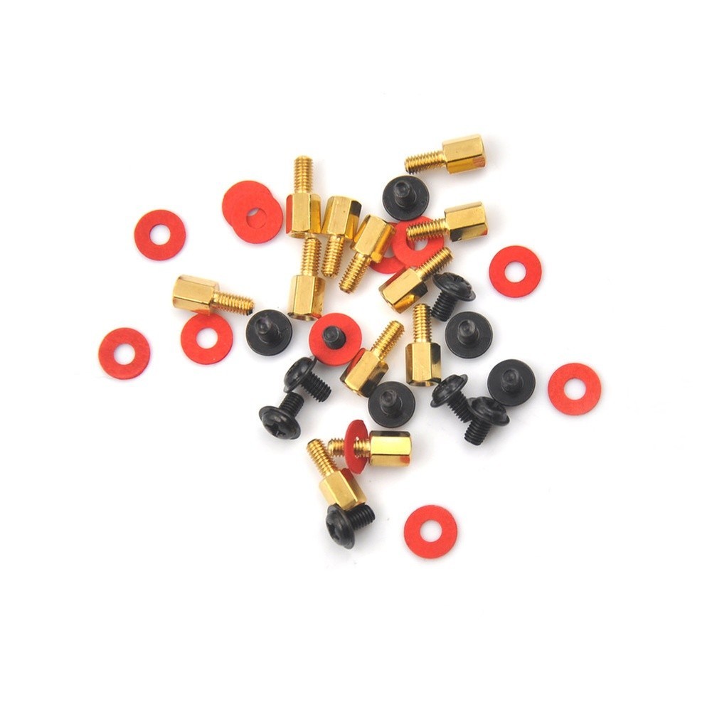 Motherboard Mounting Kit 12pcs for M3 Screws Hex Brass Standoffs and Washers