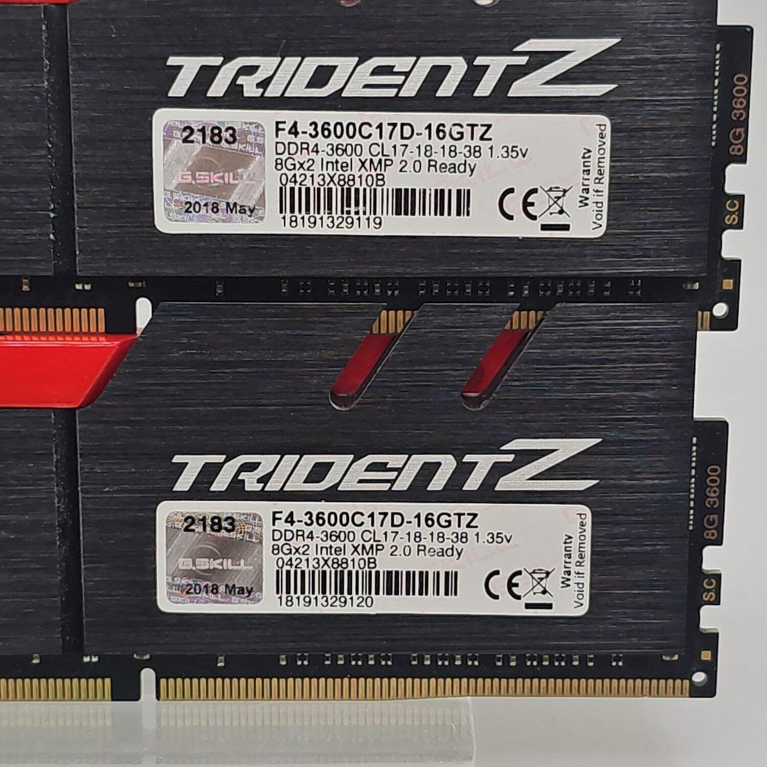 G.Skill Trident Z 16GB (2x8GB) RAM DDR4 3600MHz F4-3600C17D-16GTZ