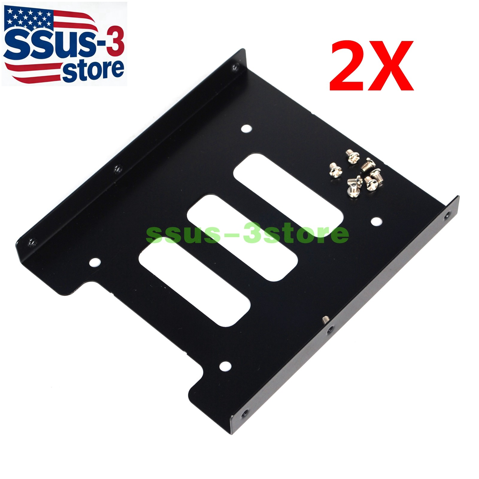 2.5″ SSD HDD To 3.5″ Hard Drive Bay Metal Mounting Kit Adapter Converter Bracket