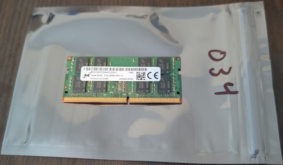 Bulk RAM – 22x DDR4 SODIMMs, 7x 8gb 15x 16gb