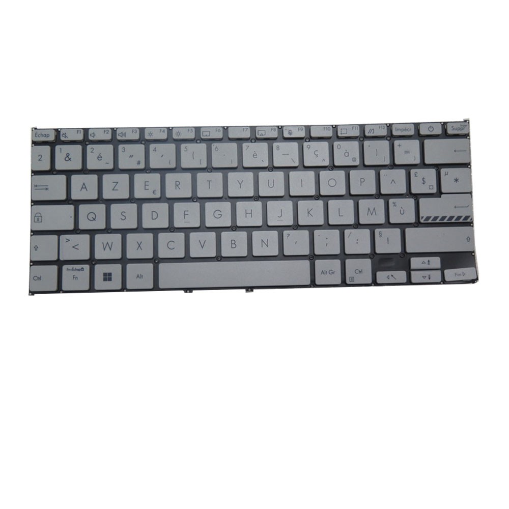 FR Keyboard For ASUS X1402 X1402ZA Silver White NSK-UAHDSN 9Z.NLYSN.D0F