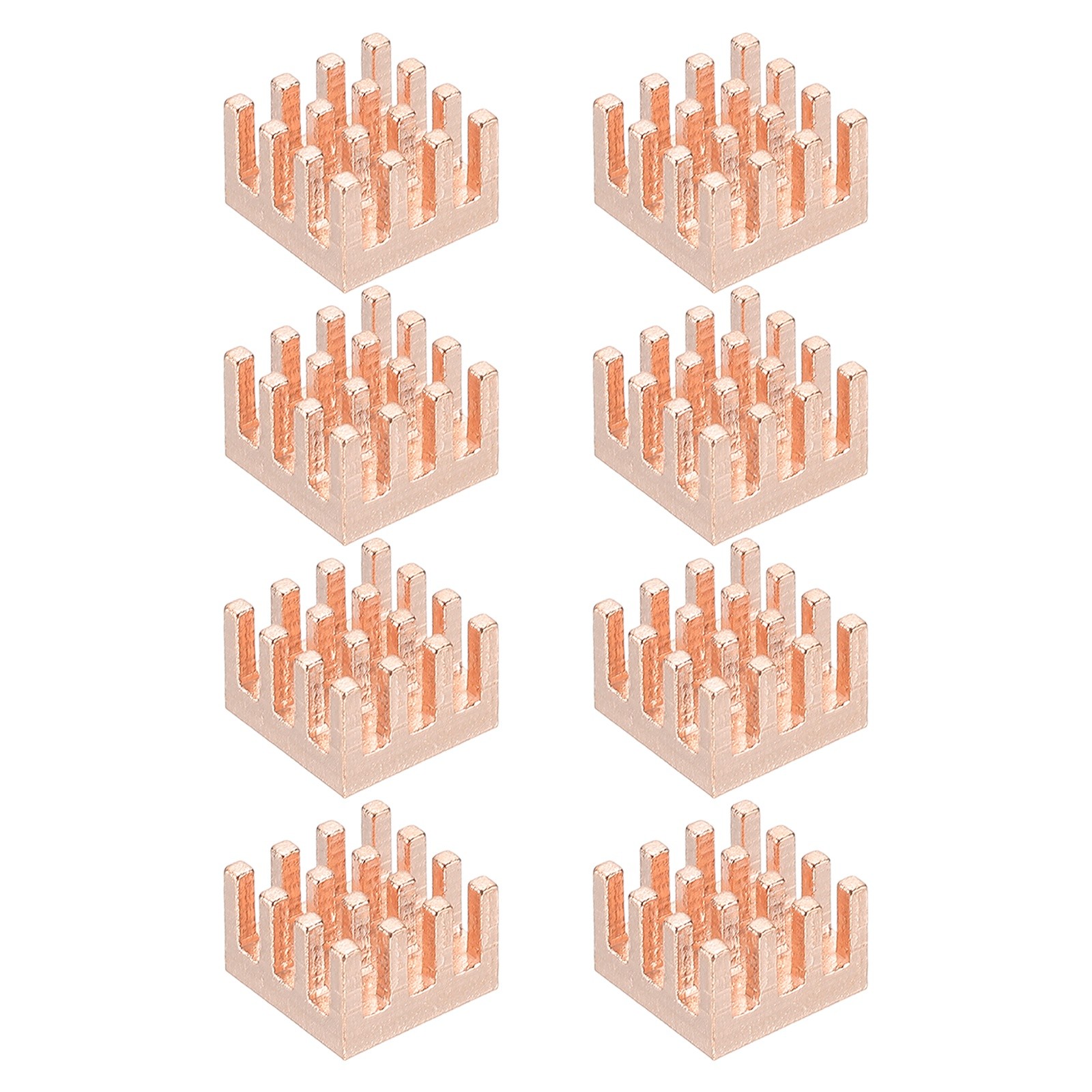 8 Pcs Copper Heatsink 9x9x6mm, Heat Sink Cooler Radiator for Raspberry Pi