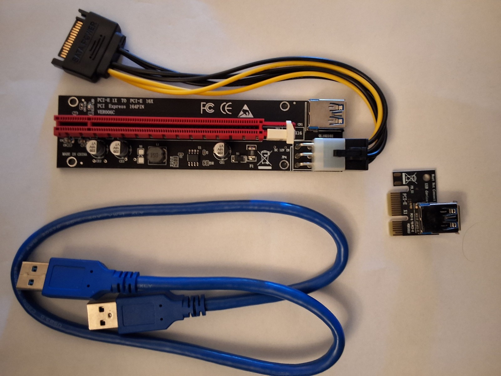 FebSmart PCI-E Riser VER006C Adapter Card New X1 To X16 – New